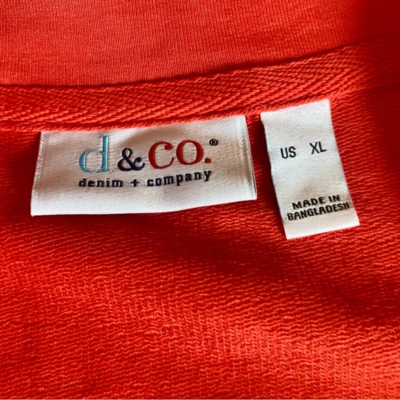 Denim & Co. Lightweight jacket. Size Xl. Coral color. New no tags. - Picture 2 of 4